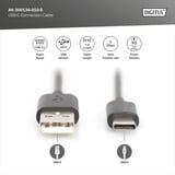 Digitus USB 3.2 Gen 1 Anschlusskabel USB-A > USB-C schwarz, 1 Meter, PD, Laden mit bis zu 15 Watt
