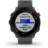 Garmin Forerunner 55, Smartwatch dunkelgrau/schwarz, 42 mm, Silikon-Armband