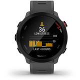 Garmin Forerunner 55, Smartwatch dunkelgrau/schwarz, 42 mm, Silikon-Armband