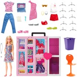 Mattel Barbie Traumkleiderschrank mit Puppe, Moden & Accessoires, Puppenmöbel rosa/weiß