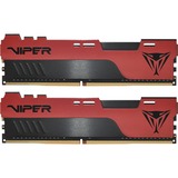 Patriot DIMM 32 GB DDR4-2666 (2x 16 GB) Dual-Kit, Arbeitsspeicher rot/schwarz, PVE2432G266C6K, Viper Elite II, INTEL XMP