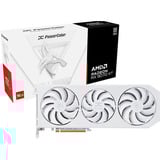 PowerColor Radeon RX 9070 XT Hellhound Spectral White OC, Grafikkarte weiß, RDNA4, GDDR6, 3x DisplayPort, 1x HDMI
