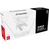PowerColor Radeon RX 9070 XT Hellhound Spectral White OC, Grafikkarte weiß, RDNA4, GDDR6, 3x DisplayPort, 1x HDMI