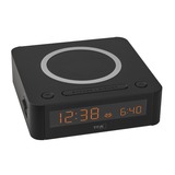 TFA Digitaler Wecker mit kabelloser Ladestation EASY-CHARGE WIRELESS schwarz