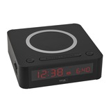 TFA Digitaler Wecker mit kabelloser Ladestation EASY-CHARGE WIRELESS schwarz