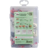 fischer EasyDIY Box Dekoration EasyHook+Schraube , Dübel hellgrün/rot, 113-teilig