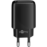 goobay Apple Lightning / USB-C PD-Ladeset 20 Watt, Ladegerät schwarz, 1 Meter Kabel, PD