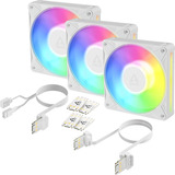 ARCTIC BioniX P12 A-RGB, Gehäuselüfter weiß/weiß, 3er Pack, 120 mm