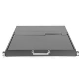 Digitus Modulare HD LCD KVM Konsole mit 17" TFT 1 Port VGA, KVM-Switch schwarz, deutsches Tastaturlayout, 1 Port VGA KVM-Anschluss, Touchpad