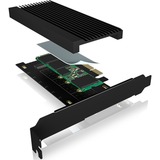 ICY BOX IB-PCI208-HS, Schnittstellenkarte schwarz
