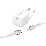 Intenso Power Adapter W30C GaN + C315L Lightning Kabel, Ladegerät weiß, 30 Watt