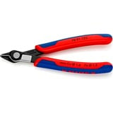 KNIPEX Electronic Super Knips 78 91 125, Elektronik-Zange rot/blau, mit Öffnungsfeder und Öffnungsbegrenzung