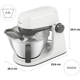 Kenwood Multi-Tasker KHC30.000WH         , Küchenmaschine grau/weiß, 1.000 Watt, 4,3 Liter Schüssel mit Griff