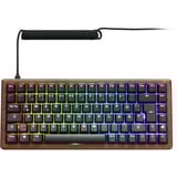 Sharkoon SKILLER SGK50 S3 Wood PBT, Gaming-Tastatur holz/schwarz, DE-Layout, Gateron G Pro 3.0 Yellow