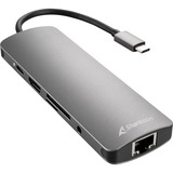 Sharkoon USB 3.0 Type C Combo Adapter, Dockingstation dunkelgrau