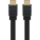 goobay High Speed HDMI 2.1 Flachkabel mit Ethernet 8K / 60 Hz schwarz, 3 Meter, 48 Gbit/s