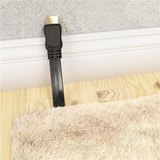 goobay High Speed HDMI 2.1 Flachkabel mit Ethernet 8K / 60 Hz schwarz, 3 Meter, 48 Gbit/s