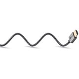 goobay Plus Slim High-Speed-HDMI-Kabel mit Ethernet, 4K @ 60Hz grau, 0,5 Meter
