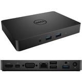 Dell WD15 Generalüberholt, Dockingstation schwarz, HDMI, VGA, Mini DisplayPort