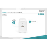 Digitus Universal Ladeadapter, USB-C 20 W, Ladegerät weiß