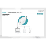 Digitus Universal Ladeadapter, USB-C 20 W, Ladegerät weiß