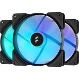 Fractal Design Aspect 14 RGB PWM Black Frame 3er, Gehäuselüfter schwarz/weiß, 3er Pack, 140 mm