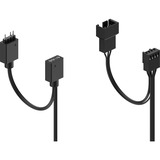 Fractal Design Aspect 14 RGB PWM Black Frame 3er, Gehäuselüfter schwarz/weiß, 3er Pack, 140 mm