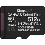 Kingston Canvas Select Plus 512 GB MicroSDXC, Speicherkarte schwarz, UHS-I U3, Class 10, V30