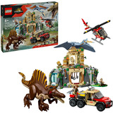 LEGO 76976 Jurassic World Spinosaurier & Quetzalcoatlus: Hubschrauber-Einsatz, Konstruktionsspielzeug 