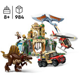 LEGO 76976 Jurassic World Spinosaurier & Quetzalcoatlus: Hubschrauber-Einsatz, Konstruktionsspielzeug 