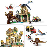 LEGO 76976 Jurassic World Spinosaurier & Quetzalcoatlus: Hubschrauber-Einsatz, Konstruktionsspielzeug 