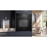 Siemens HM776GKB1 IQ700, Backofen schwarz/edelstahl, mit Mikrowellenfunktion, 60 cm, Home Connect