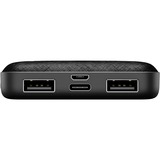goobay Powerbank Kompakt 5.000 mAh schwarz, 5 Ah, 2x USB-A, 1x USB-C