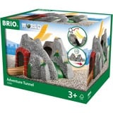 BRIO World Magischer Tunnel, Bahn grau/rot