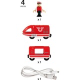 BRIO World Roter Akku-Reisezug, Spielfahrzeug rot