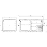 Dometic CFX3 95DZ, Kühlbox dunkelgrau/hellgrau