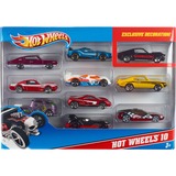 Hot Wheels Hot Wheels Set mit 10 Fahrzeugen im Maßstab 1:64, Spielfahrzeug 