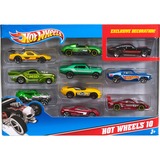 Hot Wheels Hot Wheels Set mit 10 Fahrzeugen im Maßstab 1:64, Spielfahrzeug 