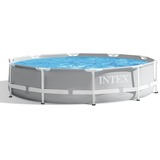 Intex Frame Pool Set Prism Rondo 126702GN, Ø 305 x 76cm, Schwimmbad grau/blau, Kartuschen-Filteranlage ECO 602G