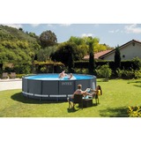 Intex Frame Pool Set Ultra Rondo XTR Ø 488 x 122cm, Schwimmbad dunkelgrau/blau, Sandfilteranlage SF90220RC-1