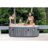 Intex Pure SPA Bubble Massage Greywood Deluxe Ø 196 x 71cm, Schwimmbad dunkelgrau, mit Kalkschutzsystem