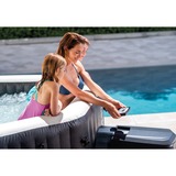 Intex Pure Spa Octagon Bubble Jet Ø 201 x 71cm, Schwimmbad schwarz/weiß, mit Salzwassersystem