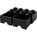 Room Copenhagen LEGO Brick Drawer 8 schwarz, Aufbewahrungsbox schwarz