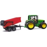 bruder 02057 John Deere 6920 mit Wannenkippanhänger, Modellfahrzeug mit Automatikrückwand