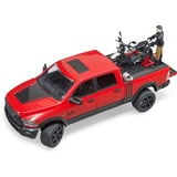 bruder 02502 RAM 2500 Power Wagon mit Ducati Desert Sled und Fahrer, Modellfahrzeug 