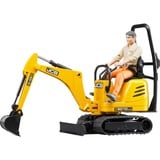 bruder JCB Mikrobagger 8010 CTS und Bauarbeiter, Modellfahrzeug gelb