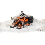 bruder Snowmobil mit Fahrer und Ausstattung, Modellfahrzeug orange/schwarz