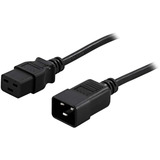 BlueWalker IEC-Kabel C19/C20, Verlängerungskabel schwarz, 16A, 1,8m