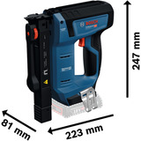 Bosch Akku-Holzklammerer GTH 18V-14 Professional solo, 18Volt, Elektrotacker blau/schwarz, ohne Akku und Ladegerät, in L-BOXX