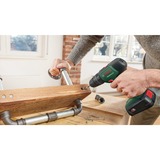 Bosch Heimwerken & Garten Akku-Schlagbohrschrauber UniversalImpact 18V + SystemBox grün/schwarz, Li-Ionen Akku 1,5Ah + 2,5Ah, Koffer + 210-teiliges Zubehör, POWER FOR ALL ALLIANCE